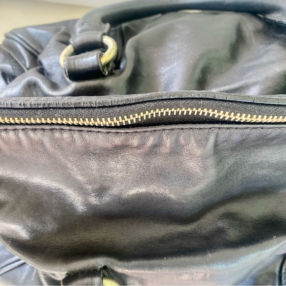 Miu Miu Vitello Bow Satchel in Black EUC - Picture 12 of 16